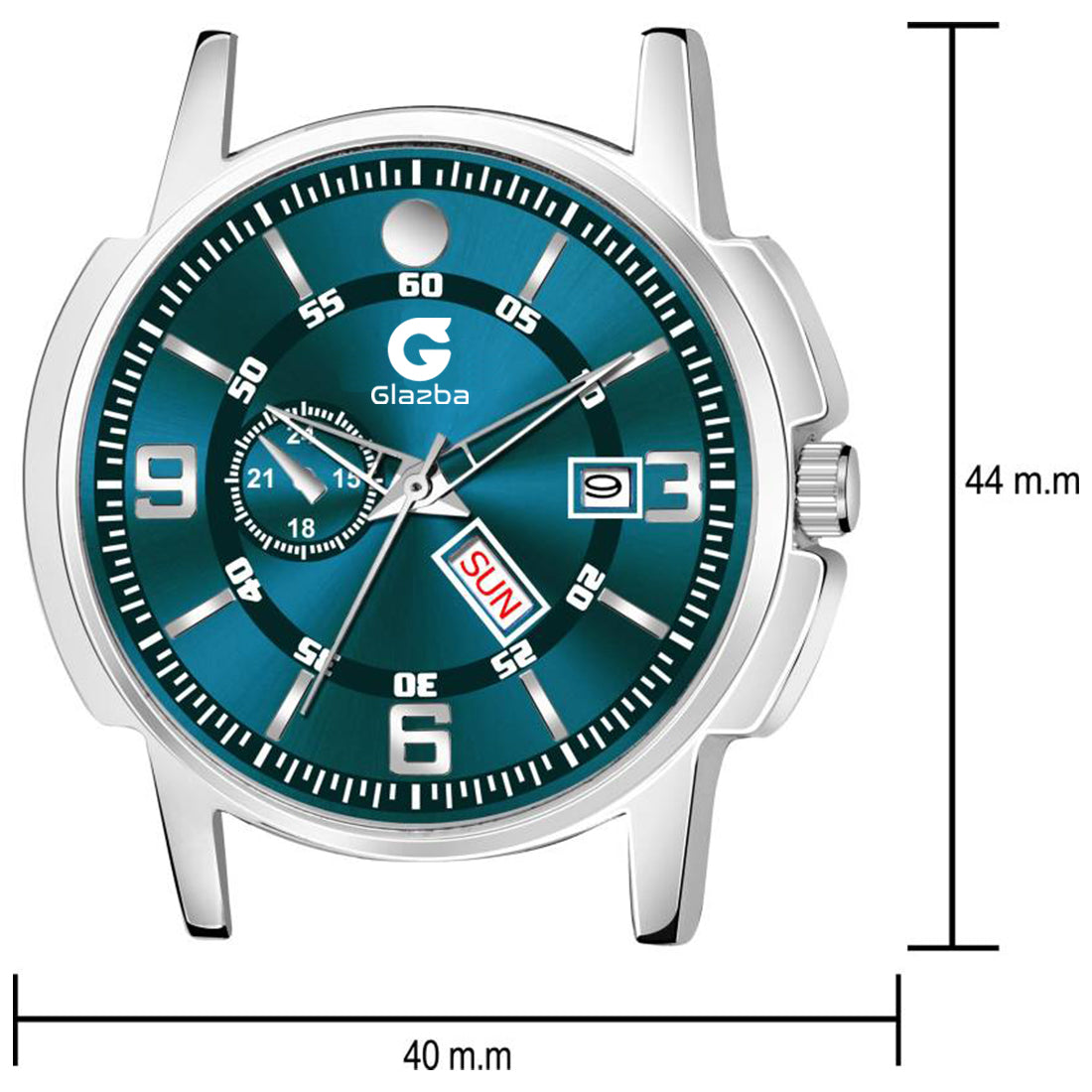 Green Analog Watch for Men with Day & Date – Unique Stainless Steel Timepiece