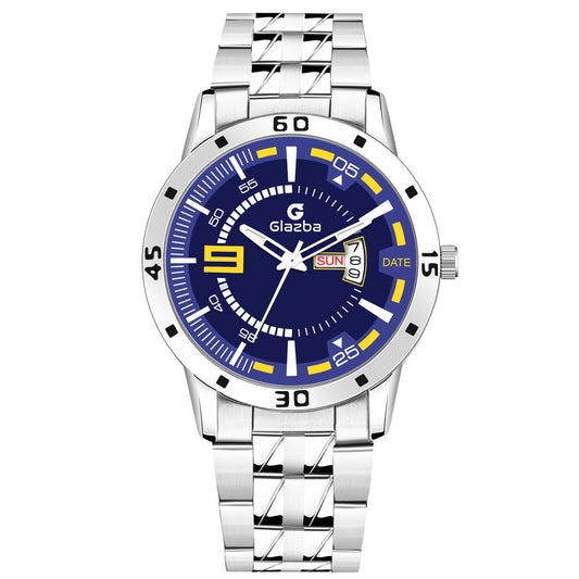 Signature 9 Dial: Glazba Analog Watch with Day & Date – For Men