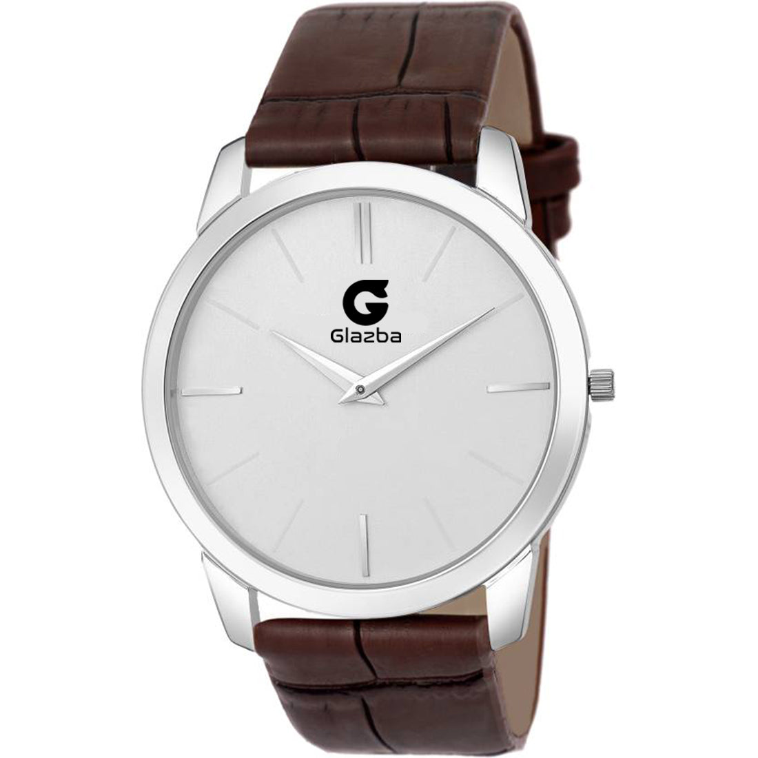 Slim Casual Analog Watch with Leather Strap – For Men