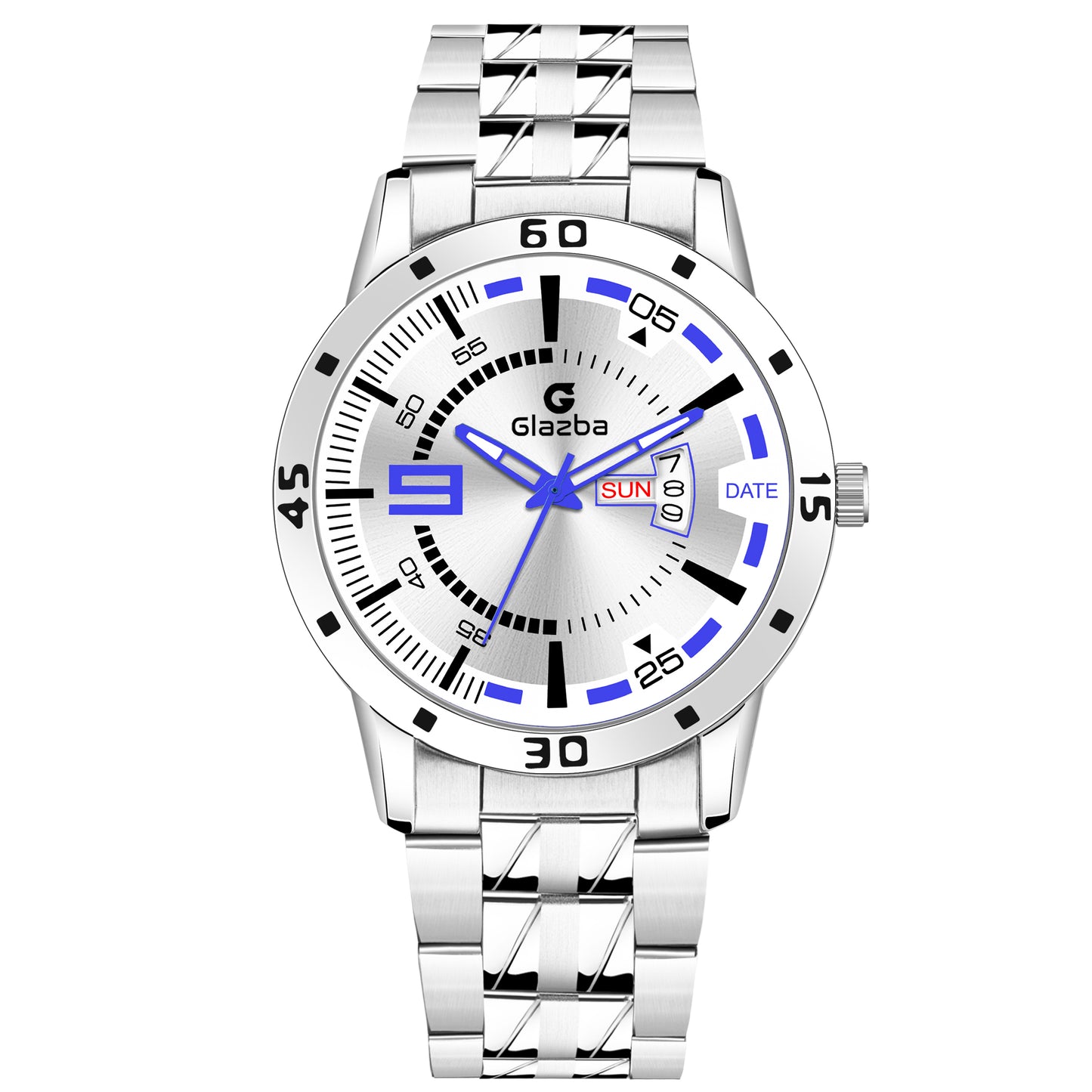 Signature 9 Dial: Glazba Analog Watch with Day & Date – For Men