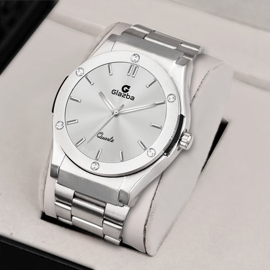 KV Hublot Style Silver Watch – Sleek & Stylish Men's Watch