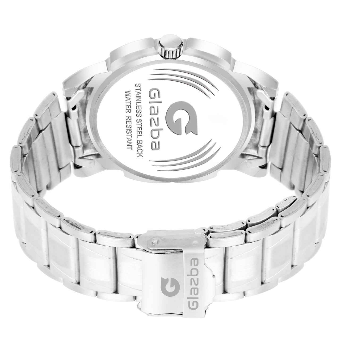 Glazba Signature 12–6 Silver Dial Analog Watch with Day & Date – For Men