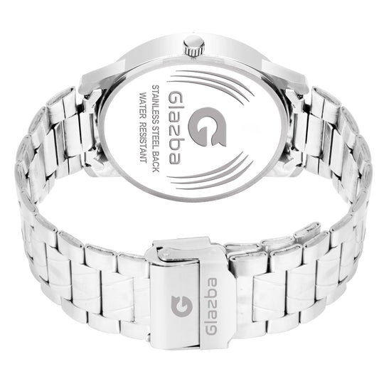 Glazba Signature 9 Silver Dial Analog Watch with Day & Date – For Men