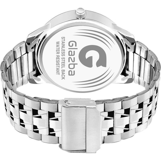 Men’s Dual Tone Blue & White Analog Watch with Day & Date