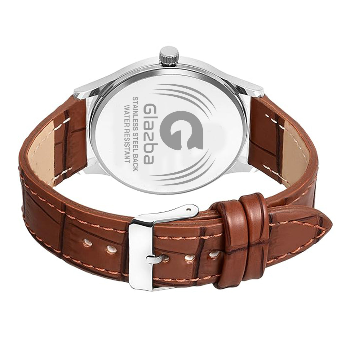 Bold & Classic: Brown Number Dial Leather Analog Watch – For Men
