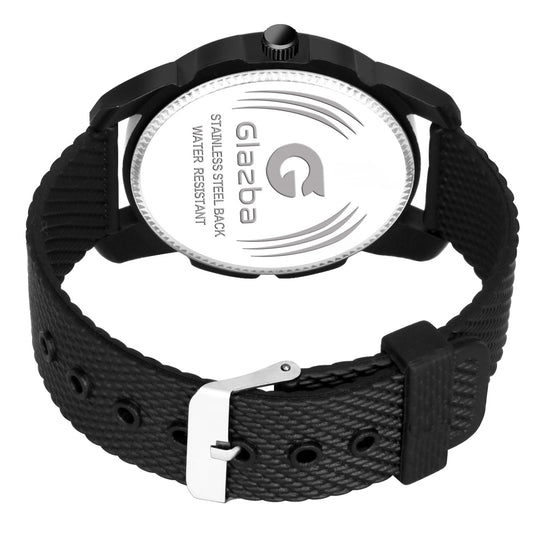 Classic Black Sikka with White Dial Watch - for Men