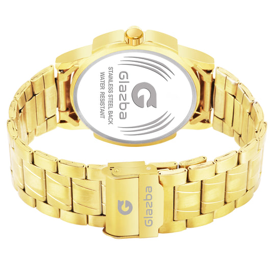 Two-Tone Gold & Silver Design Men’s Analog Watch – Day & Date Function