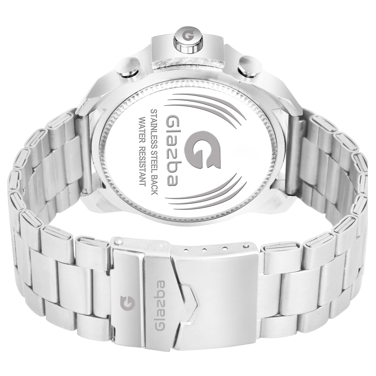 Glazba’s Sleek Silver Dial Chronograph Design  Analog Watch – For Men