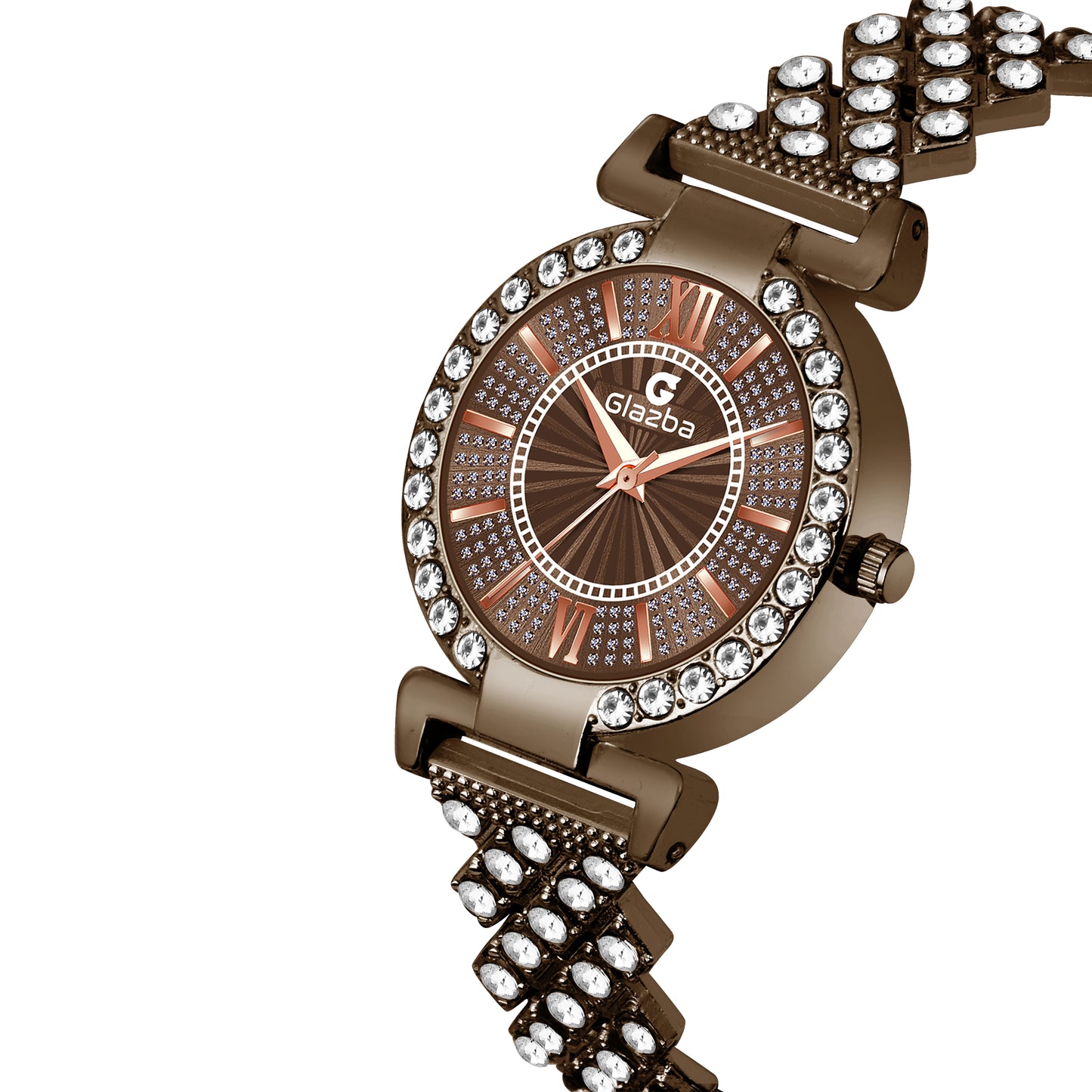 Elegant Brown Stone Analog Watch for Women – Stainless Steel Chain