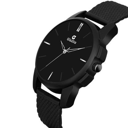 Classic  Black Sikka with Black Dial Watch - for Men