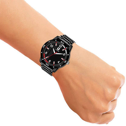 Glazba Black Chain Red Dial Watch – For Men