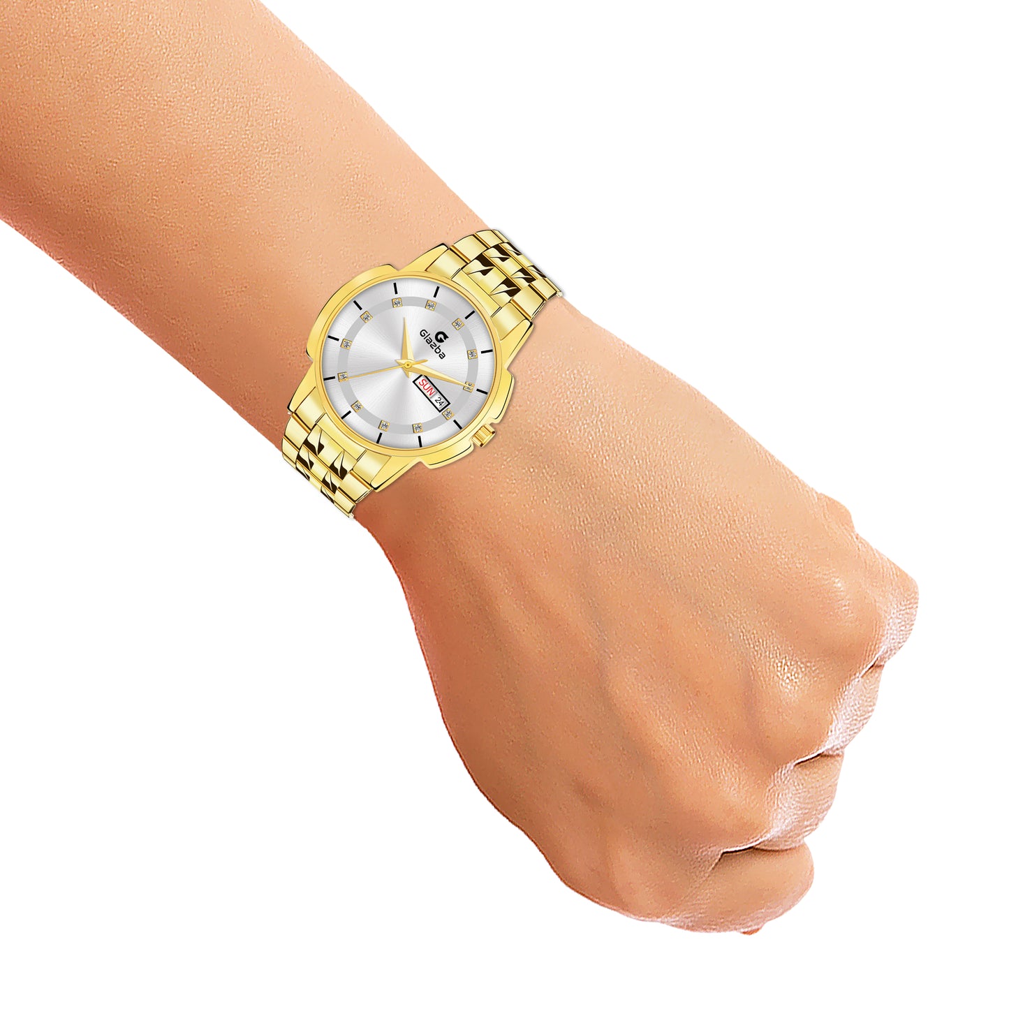 Two-Tone Gold & Silver Design Men’s Analog Watch – Day & Date Function
