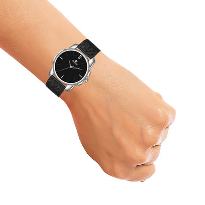 Classic Silver Sikka with Black Dial - for Men