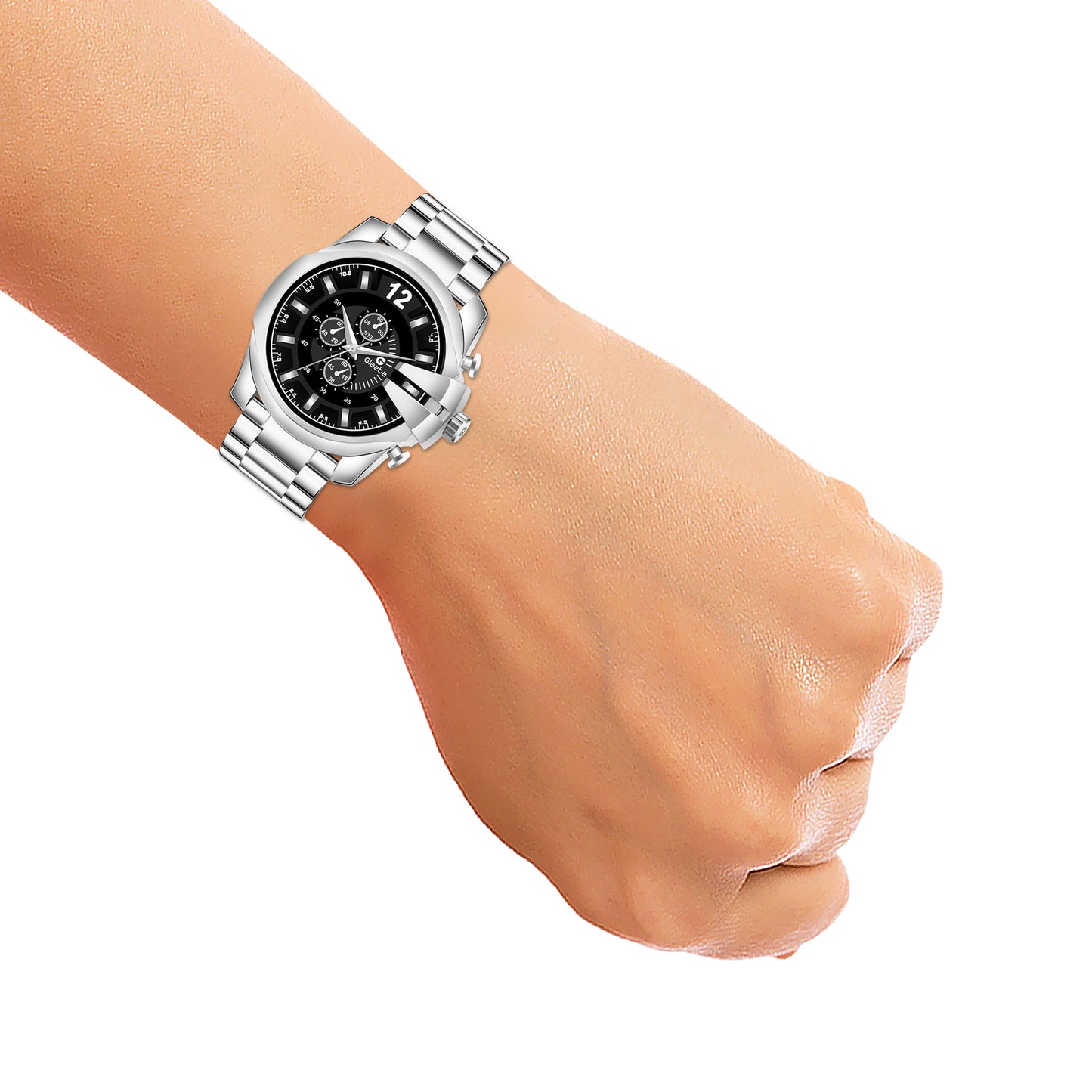 Glazba’s Sleek Black Dial Chronograph Design  Analog Watch – For Men