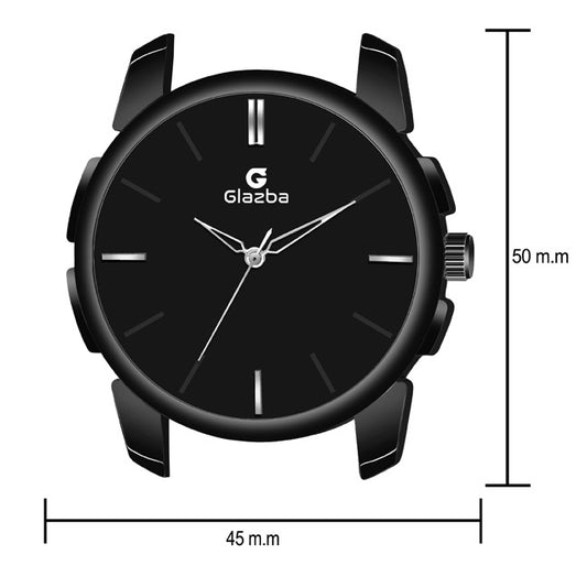 Classic  Black Sikka with Black Dial Watch - for Men