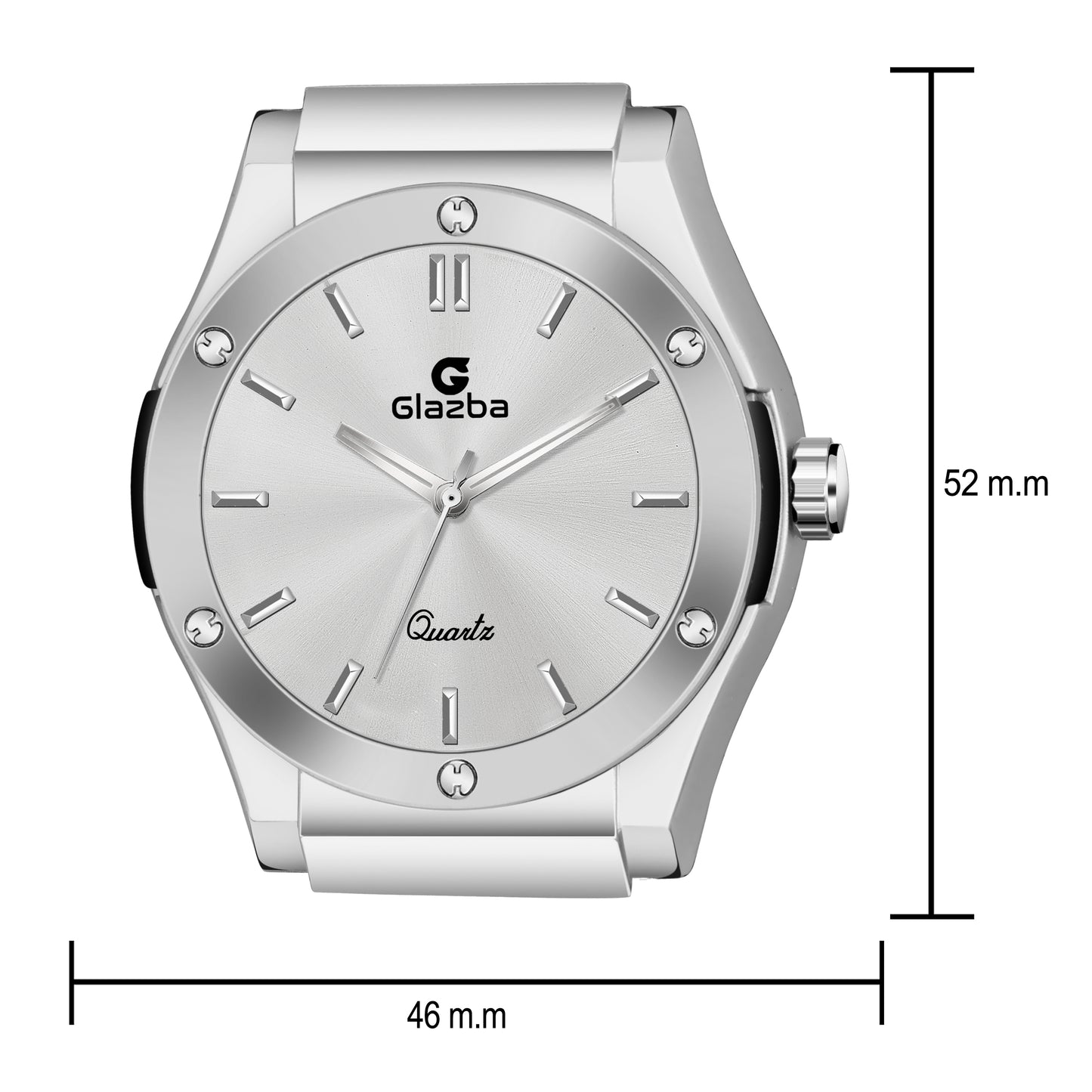 KV Hublot Style Silver Watch – Sleek & Stylish Men's Watch