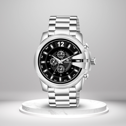 Glazba’s Sleek Black Dial Chronograph Design  Analog Watch – For Men
